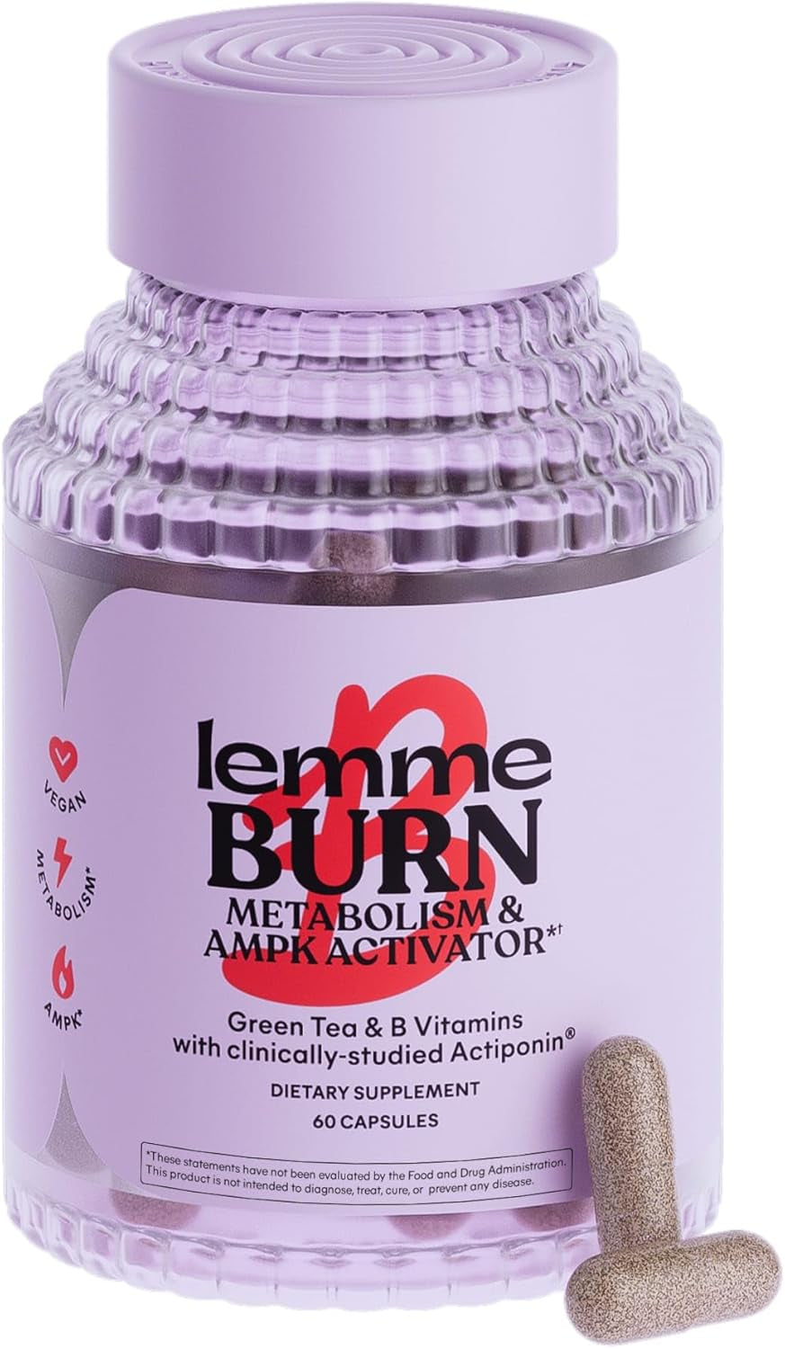 Burn - Metabolism, Belly Fat Burning + AMPK Activating Supplement for Men & Women W/Clinically Studied Actiponin Gynostemma, Green Tea Extract, Vitamins B6 & B12 - Gluten Free, 60 Count